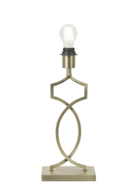 D0638  Courtyard 44cm 1 Light Table Lamp Antique Brass